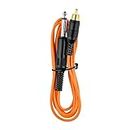 NUZAMAS Tattoo RCA Connector Clip Cord 1.73m Machine Power Supply Connector Cable Silicone Tattoo Wire Cord for Tattoo Motor Machine Tattoo Power Supply Orange