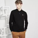 Men's Lacoste2 Mesh Poloshirt Classic Fit Button Down Long Sleeve T-shirt Top