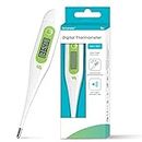 Femometer Digital Thermometers, Oral Thermometer Adults Kids Babies, Accurate Switchable Body Temperature Thermometer, Green