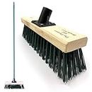 11.5" Sweeping Brush Outdoor Broom − Garden Heavy Duty Yard with Stiff PVC Bristles and 120cm Metal Handle