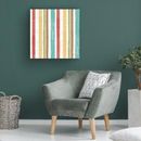 Latitude Run® Debra Van Swearingen 'Flamingo II On BW' Canvas Art Canvas, Wood in Blue/Green/Red | 18 H x 18 W x 2 D in | Wayfair