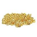 Trimming Shop Cone Shape Screwback Studs Leather Rivets for Clothing Decor, DIY Leathercrafts, Jacket, Punk and Goth Accessory (7mm x 13mm, Gold, 50pcs)