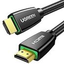 UGREEN 4K HDMI Cable Braided High Speed HDMI 2.0 Cord 18Gbps with Ethernet Support 4K 60HZ 3D 1080P Audio Return Compatible for Nintendo Switch, PS5 PS4, PS3, Roku, TV Box, HDTV - 3.3 Feet