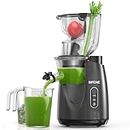 SiFENE Cold Press Juicer Machine, Vertical Slow Masticating Juicer with Large 3.3in Feed Chute, High Juice Yield, Quiet Operation, Easy to Clean - Design for Whole Fruits & Vegetables, Gray