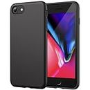 JETech Silicone Case for iPhone SE 3/2 (2022/2020 Edition), iPhone 8 and iPhone 7, 4.7-Inch, Silky-Soft Touch Full-Body Protective Case, Shockproof Cover with Microfiber Lining (Black)
