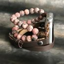 Apple Watch Band Women iWatch Jewellery Fitbit Bracelet Tibetan Pink Jade