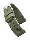 ALPINE Sporty Premium Soft Silicone 22mm Watch Band - Replacement Rubber Watch Bands for Women & Men - Waterproof Quick Release Watch Straps - Compatible with Regular & Smart Watch Bands(Green)