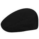Kangol Men's Tropic 507 Flat Caps, Black, XXL