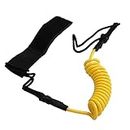 Surfboard Leash, Anti Lost Safe TPU Kayak Towing Rope for Oars Lovers(Yellow)