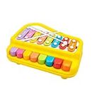 BUMTUM 2 in 1 Baby Piano Xylophone Toy for Toddlers 1-3 Years Old, 8 Multicolored Key, Keyboard Xylophone Piano, Musical Learning Instruments Toy for Kids(Girls & Boys)