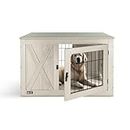 MaxxPet Cage pour Chien en Bois - Banc pour Chien - Cage De Style Meuble pour La Maison - Cage Chien Interieur - Niche pour Chien - 96x61x64 cm - Brun