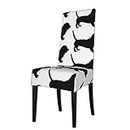 Chair Covers Bassett Hound Low Rider Dog Silhouette Black On White Stretch Dining Chair Protector Seat Slipcover Seat Cover for Chairs