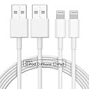 2pack 10ft iPhone Charger, [Apple MFi Certified] Long iPhone Charger Cord 10 ft, Apple Lightning to USB Cable, 10 Foot Fast Charging Cords for iPhone Charger 14/13/12/11/13 Pro/13 Max/X/XS/XR/XS