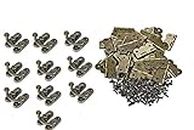 MEDBUDDY Hawk Eye Metal Antique Colour C Lock/Buckle/Latch/Hook/Swing Clasp Butterfly Hinge with Screws Wood Jewellery Small DIY Works ( Set of 10 Locks 20 Hinge with Screw), Bronze (2323)