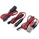 4.5FT Battery Charger Cable Car Alligator Clips Cigarette Lighter Male Plug Adapter Kit Trickle Charger Socket Auto Sae 2Pin Charging Alligator Clamp Batteries Chargers Solar Panels Extension Cable
