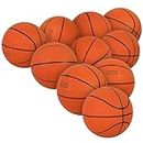 Aoneky 10 Pack Indoor/Outdoor Mini Rubber Basketball with Pump - Size 3 Basketballs