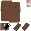 WALLET CASE PHONE CASE FOR Samsung Galaxy A50 BROWN BOOKSTLYE PROTECTIVE HULL FL