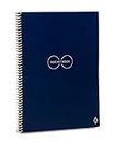 Rocketbook Core Reusable Smart Notebook | Innovative, Eco-Friendly, Digitally Connected Notebook with Cloud Sharing Capabilities | Dotted, 6" x 8.8", 36 Pg, Midnight Blue, with Pen, Cloth, and App Included