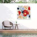 Red Barrel Studio® Falco Emma Caroline 'Indian Summer Bouquet II' Outdoor Canvas All-Weather Canvas, Wood | 14 H x 14 W x 1.5 D in | Wayfair