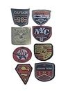 Parakh Embroidered Patches for Clothes, Jackets, Pants, Jeans, Bags, Boutique Use Multicolour Different Embroidery Stitching Patches (Set of 8)