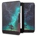 kwmobile Case Compatible with Amazon Kindle Paperwhite Case - eReader Cover - Cosmic Nature Blue/Grey/Black