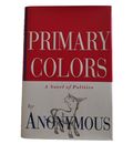 Libro de tapa dura de novela de política más vendido en colores primarios