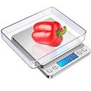 Kitchen Scales Digital, Stainless Steel Electronic Scale for Cooking Baking High-Precision Food, Jewelry Weight Scales, Affichage LCD, Multifonctionel, Tare Feature