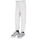 CHAMPRO Boys Solid Performance Youth Pull-Up Baseball Pant With Belt Loops, White, X-Small US