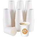 WUHUIXOZ 240 Pack 12oz Disposable Paper Cups, Paper Coffee Cups,Hot/Cold Beverage Drinking Cups