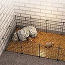 THE STYLE SUTRA Portable Pet Playpen Panel Cage Fence Metal Wire Guinea Pig Black General Grid | Fences & Exercise Pens | Dog Supplies