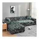 FORLUZ L-Shaped Sofa Covers for Living Room Elastic Sofa Slipcovers Couch Cover Stretch Corner Sofa Cover Chaise Longue Cushion Cover (Color : L-Color 12, Size : 2-Seater 145-185cm)