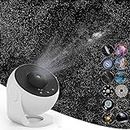 Yokgrass Planetarium Projector, Star Projector Galaxy Light, Night Light with 12 Replacement Discs, Large Projection Area, HD Image with Solar System Constellation Moon for Kids Adults Bedroom Ceiling