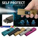 Mini USB Keychain Stun Tool Rechargeable LED Flashlight Self Protect Arc Tool