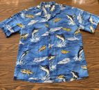 Pacific Legend Apparel Camisa Hawaiana Barcos y Pesca Peces Marlín Talla XL Hawaii