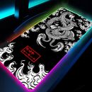 RGB Gaming Mouse Pad Dragon Desk Mat Gamer Accessories LED Light PC With Backlit