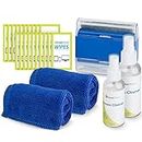 GreatShield Screen Cleaning Kit with 2 Bottle Solution (60ml and 120ml), 2 Microfiber Cloths, 20 Non-Alcohol Screen Cleaning Wipes, and Brush