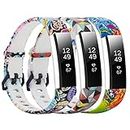 honecumi Replacement for Fitbit Alta Strap Fitbit Alta HR Replacement Straps for Women Silicone Wristband Adjustable Sports Watch Bands Colorful Printing Floral Straps