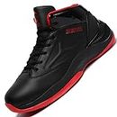 Beita Men's Basketball Shoes Fashion Sneakers for Teen Boys Breathable Sport Shoes Anti Slip, Black, 7.5