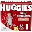 Diapers Size 1 - Huggies Little Snugglers Disposable Baby Diapers, 20ct, Conv Pack