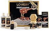 Gifts for Mom - 10 Pc Sweet Almond Beauty & Personal Care Set - Home Spa Bath Pampering Package for Relaxing Stress Relief - Spa Self Care Kit - Thank You, Birthday, Mom Presents