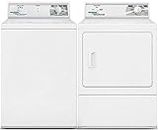 Speed Queen Top Load LWN432SP115TW01 26"" Washer with Front Load LDE30RGS173TW01 27"" Electric Dryer Commercial Laundry Pair in White