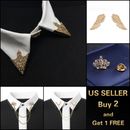 One Pair of Mens Brooch Lapel Badge Suit Pin Chest Metal Collar Pin Accessories