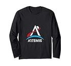 Official NASA Artemis Program White Logo Long Sleeve T-Shirt