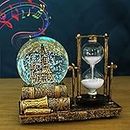 YLTIMER S Globe with Hourglass Timer Home Decorations for Living Room LED Music Crystal Ball Globes Collectibles Bedroom Book Shelf TV Cabinet Desktop Decor Statue Figurine Table Centerpiece Ornament