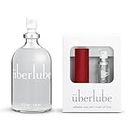 Uberlube Home and Travel Bundle - Red Travel Lube Kit + 112ml Bottle Silicone Lube, Unscented, Flavorless, Works Underwater - 112ml + Red Kit