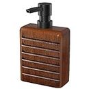 Asashizen Modern Soap Dispenser Dark Brown Wood Bottle with Black Pump Stylish Eco-Conscious Lotion Dispenser Bathroom and Kitchen Accessory Sleek Design for Convenient Use and Refilling