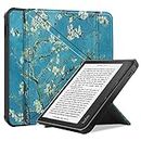 T Tersely Smart Cover Case for Kobo Libra 2, Slimshell Stand Case with Auto Sleep/Wake Compatible with 7 inch Kobo Libra2 eReader - Flowers