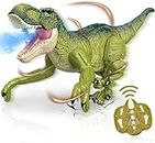 Exegi Enterprise Dinosaur Toys for Boys 3-5, Remote Control Dinosaur Toys for Kids 5-7, Toddlers RC Realistic Robot Toys with Mist Spray, Touch Sening, Walking Big Dino Gifts for Kids Girls