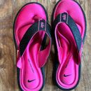 Nike Shoes | Ladies Size 6 Us 36.5 Eur Nike Comfort Footbed Cushioned Sandals | Color: Black/Pink | Size: 6