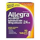 Allegra Adult 24 Hour Allergy Tablets, 180Mg, 90 Tablets 6lhSw